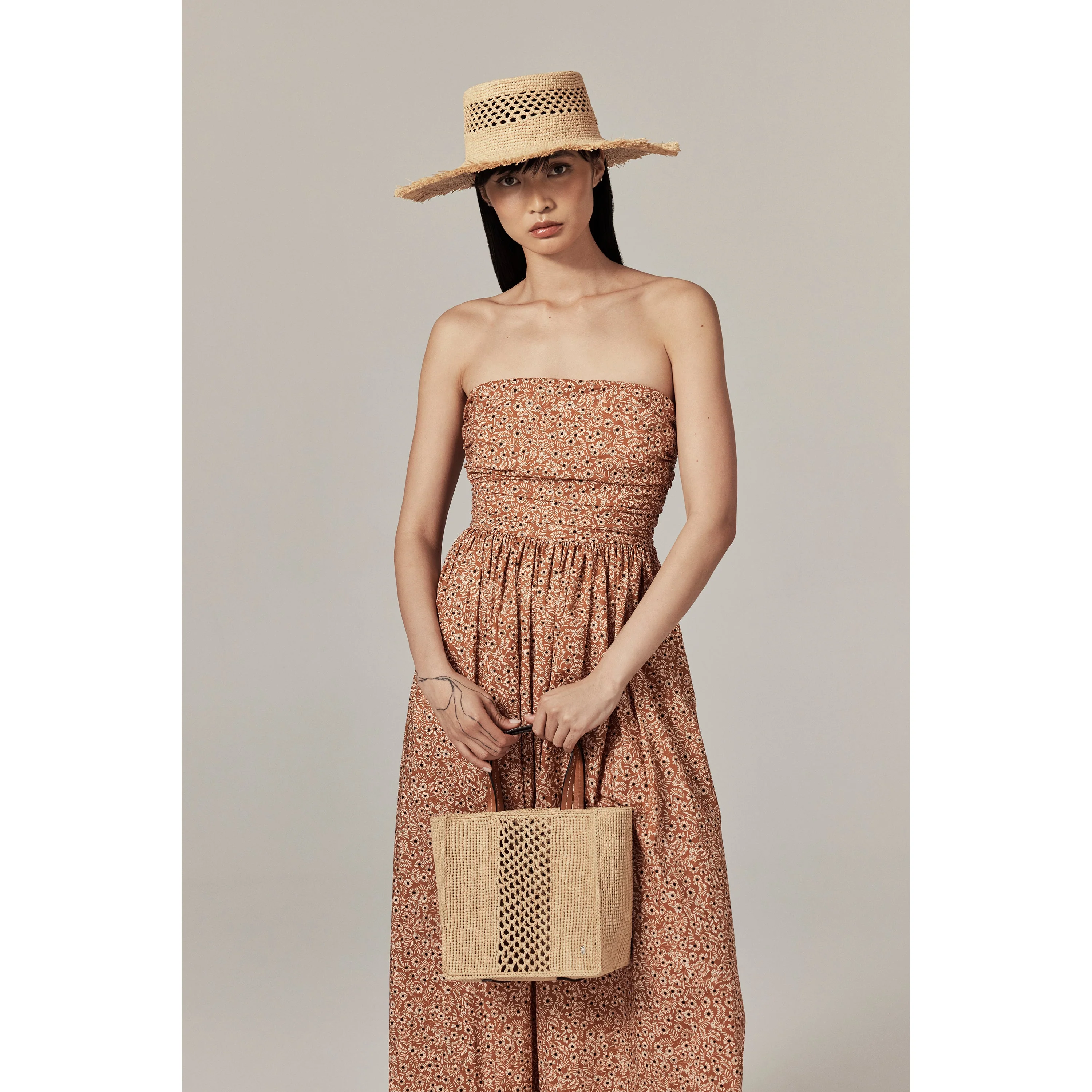 Arleth Raffia Crochet Mini Tote - Image 2