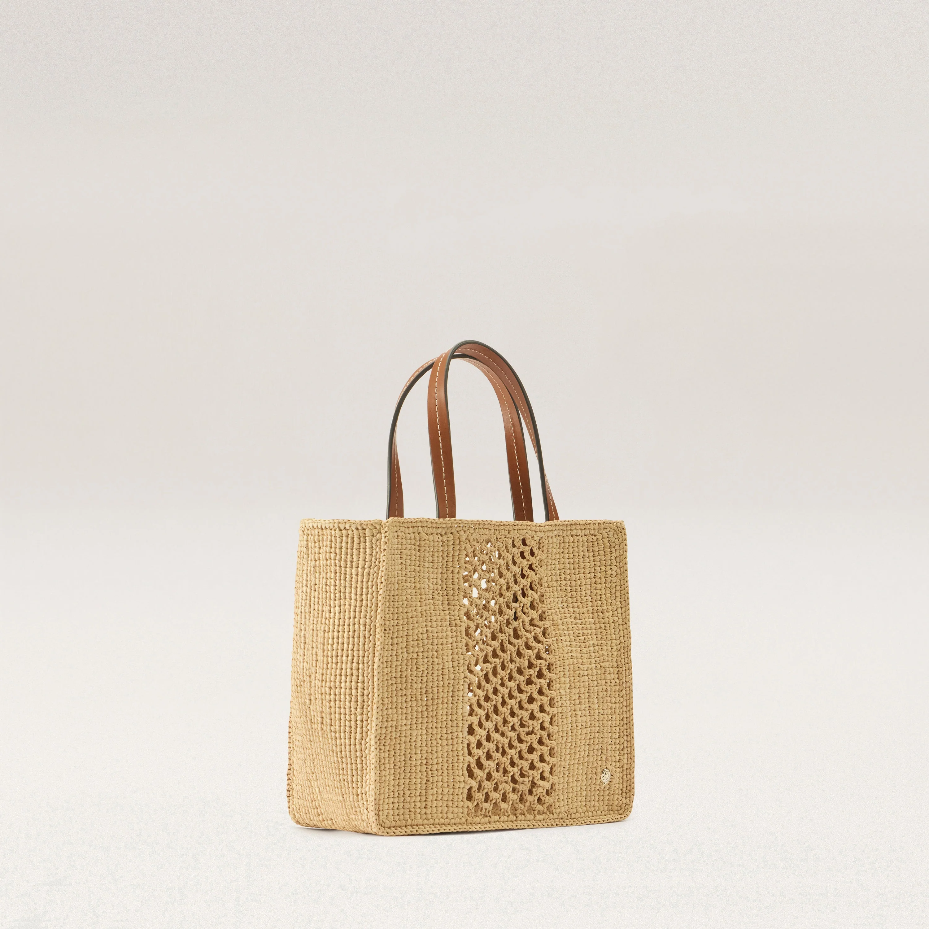 Arleth Raffia Crochet Mini Tote - Image 3