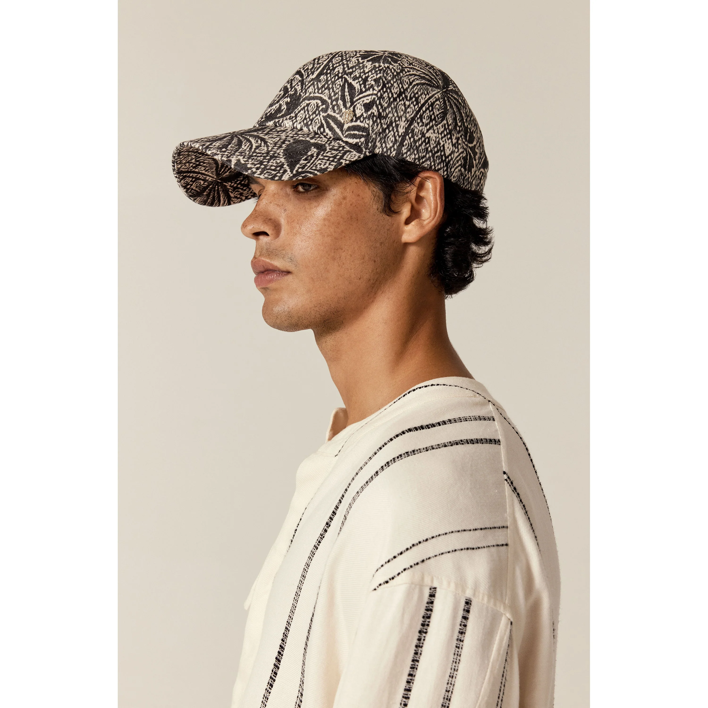 Beckett Linen Print Cap - Image 3