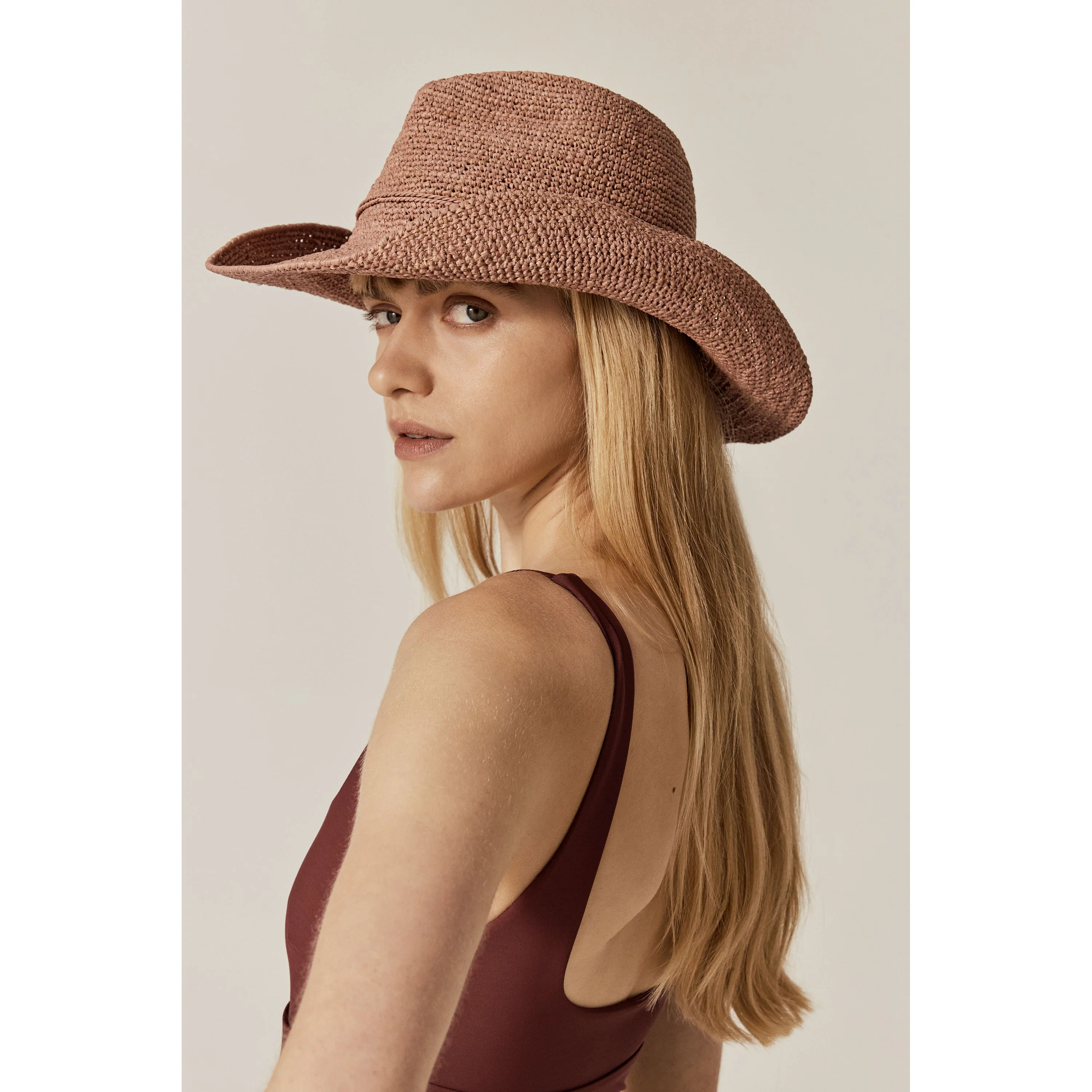 Belen Raffia Crochet Fedora - Image 2