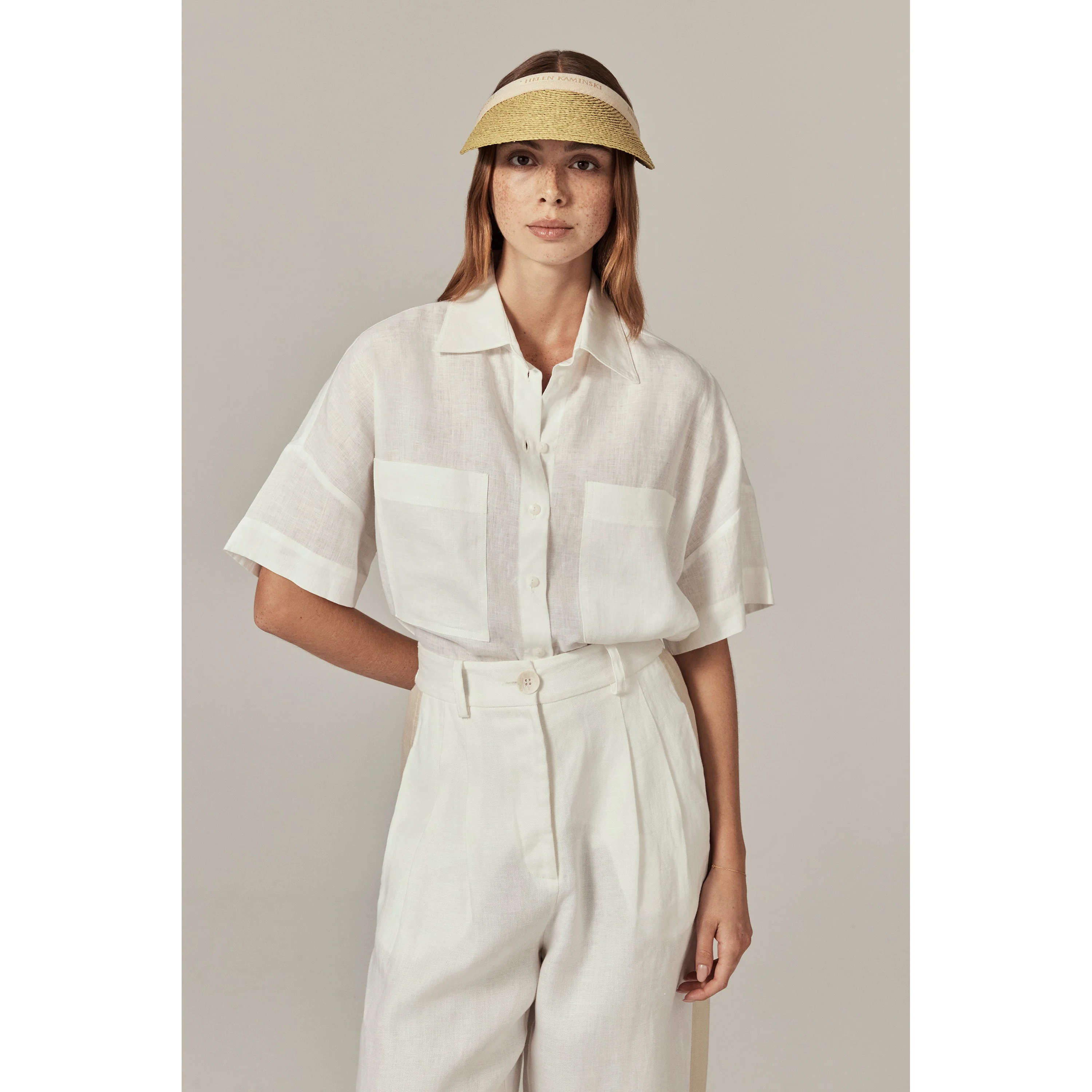 Bianca 8 Raffia Logo Visor - Image 2