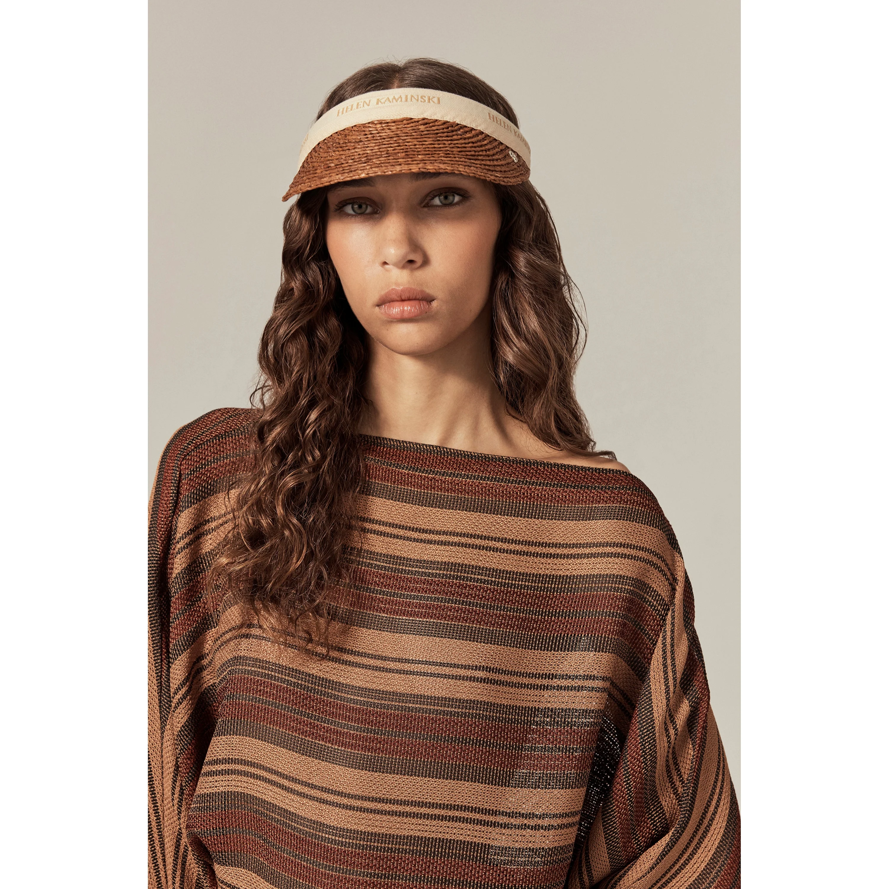 Bianca 8 Raffia Logo Visor - Image 2