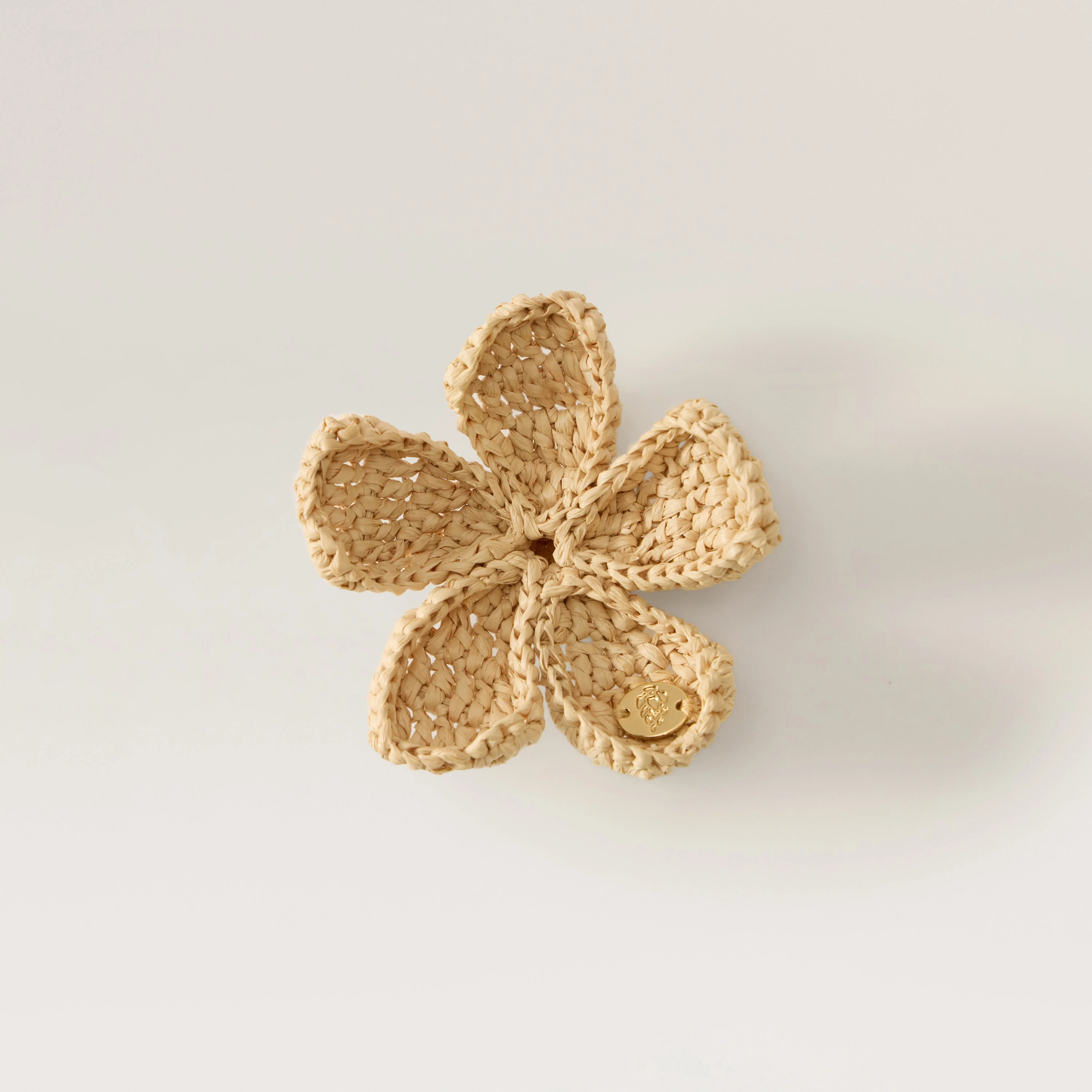 Blossom Raffia Crochet Brooch