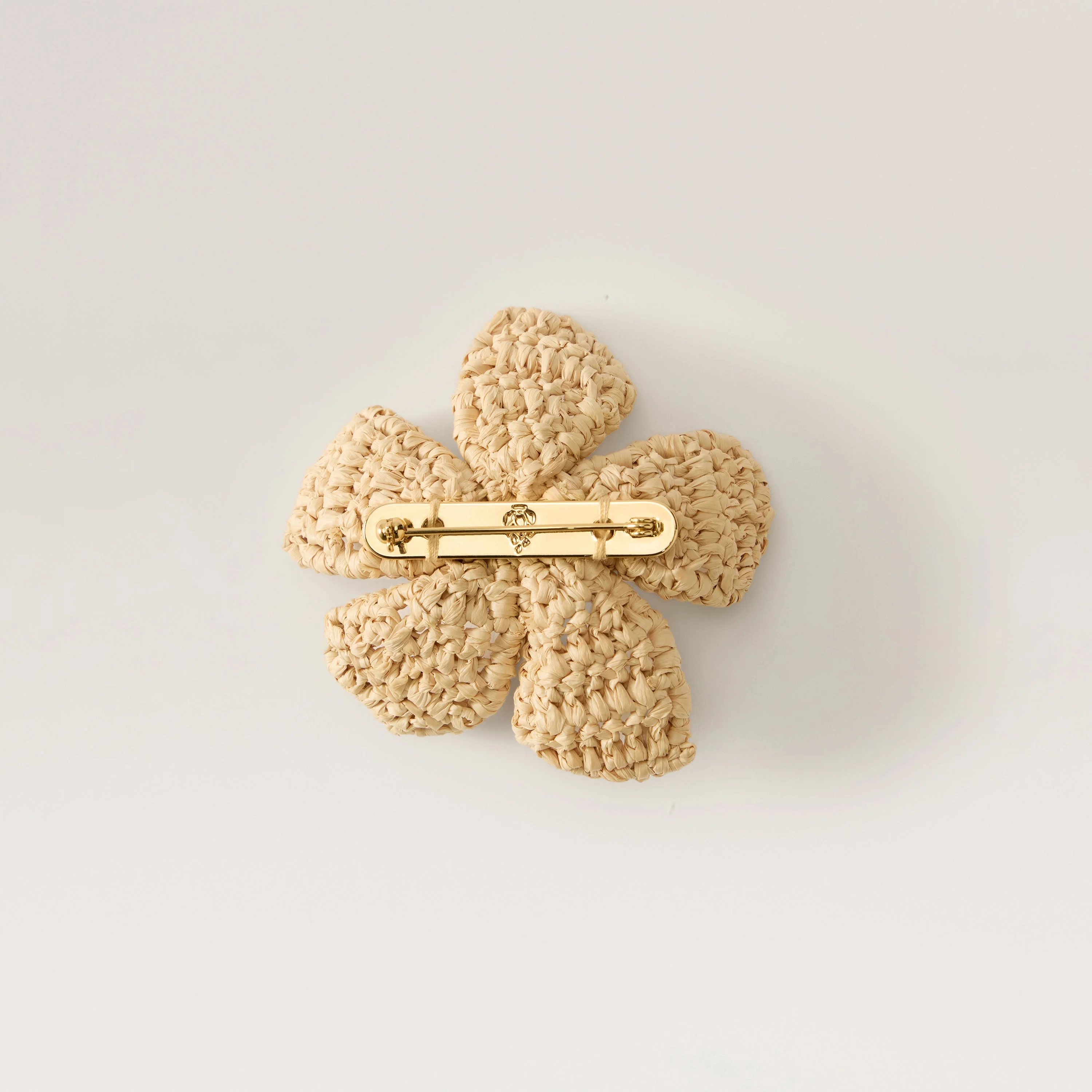 Blossom Raffia Crochet Brooch - Image 3
