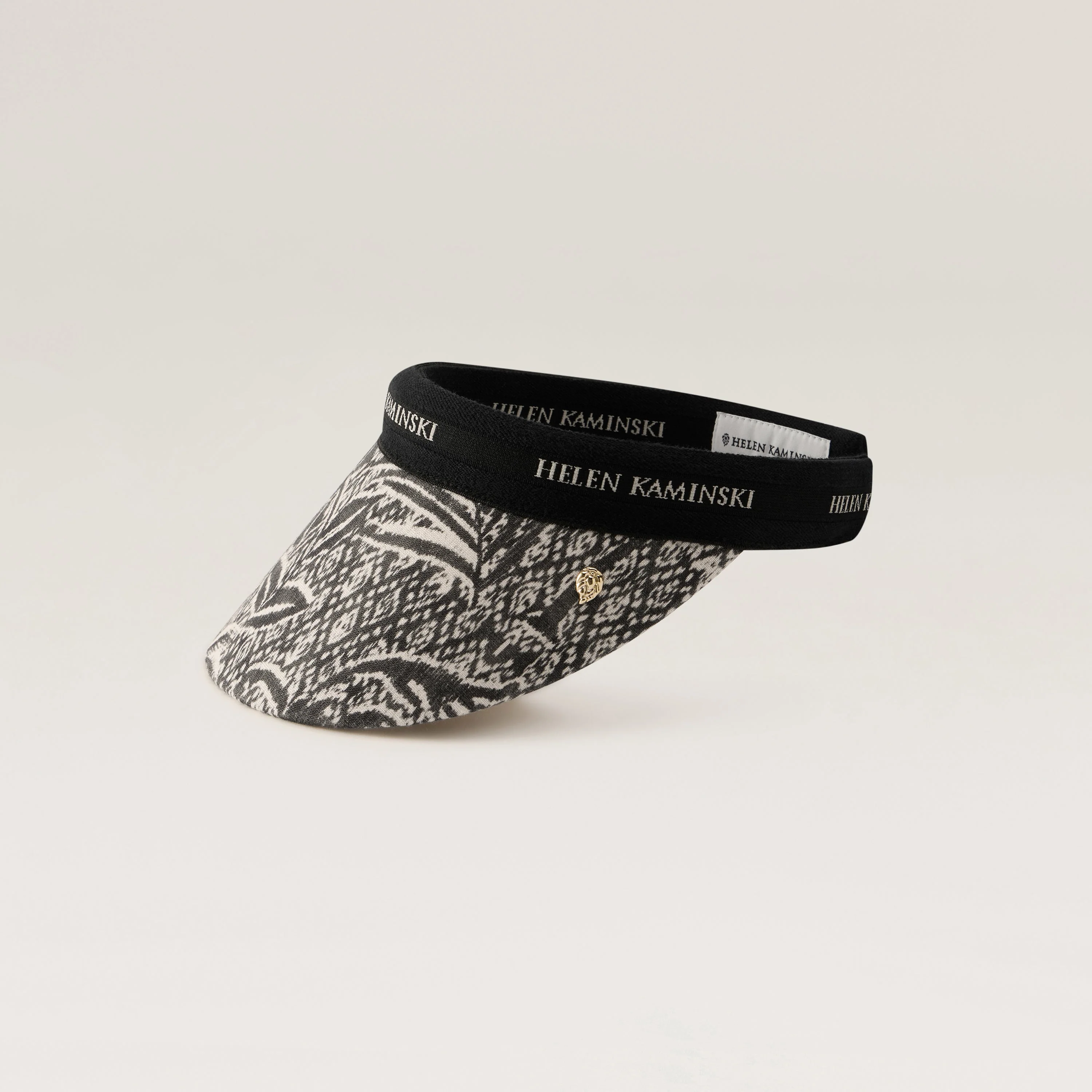 Brooke Linen Print Visor - Image 3