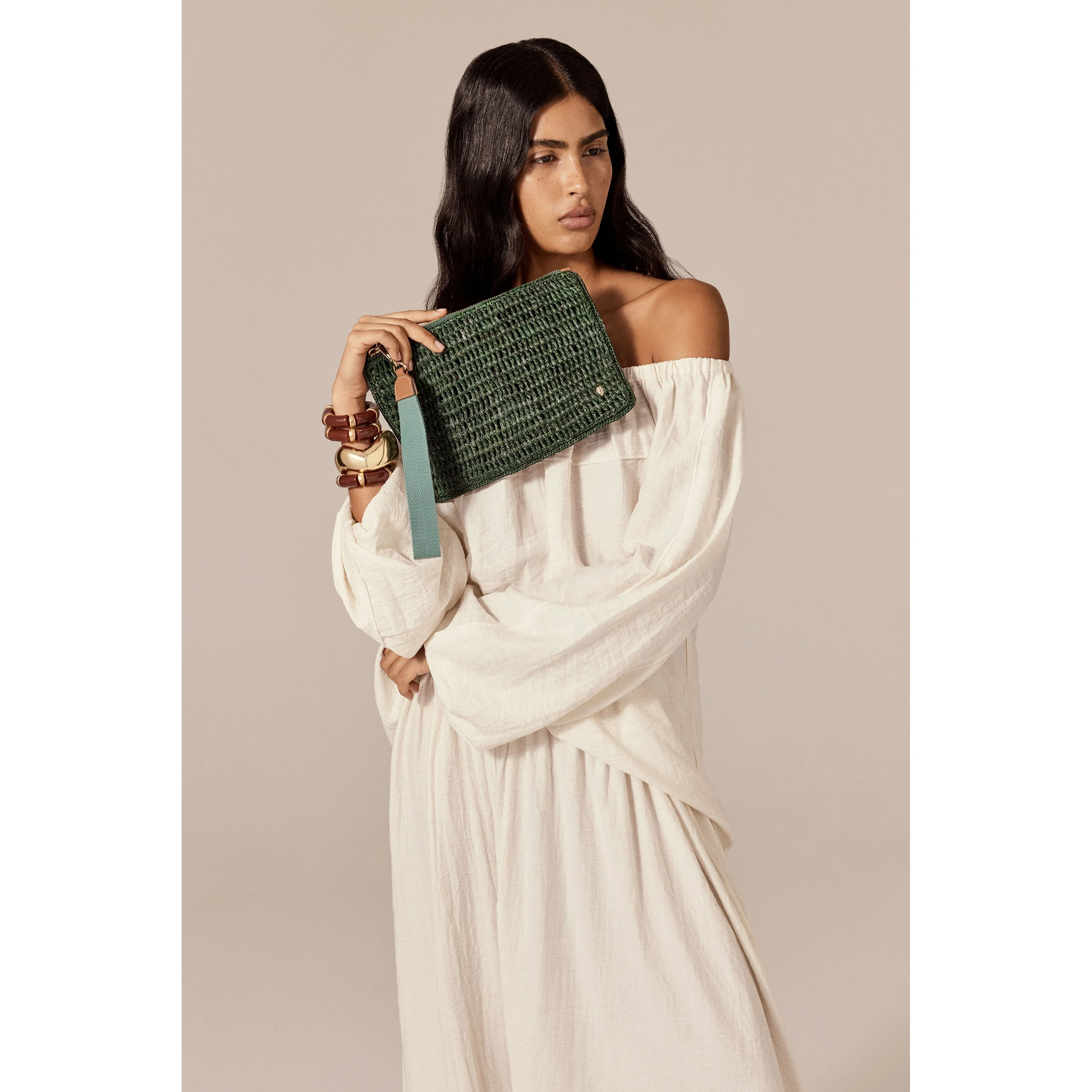 Dayani Raffia Crochet Pouch - Image 2