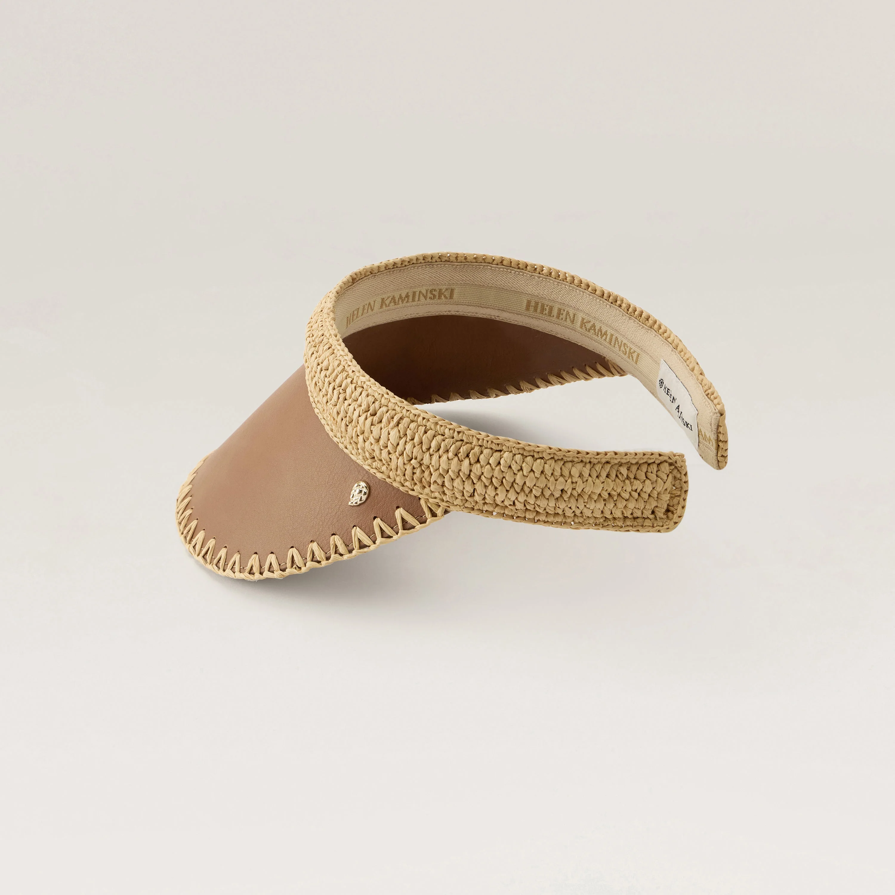 Deja Raffia Crochet Visor - Image 4