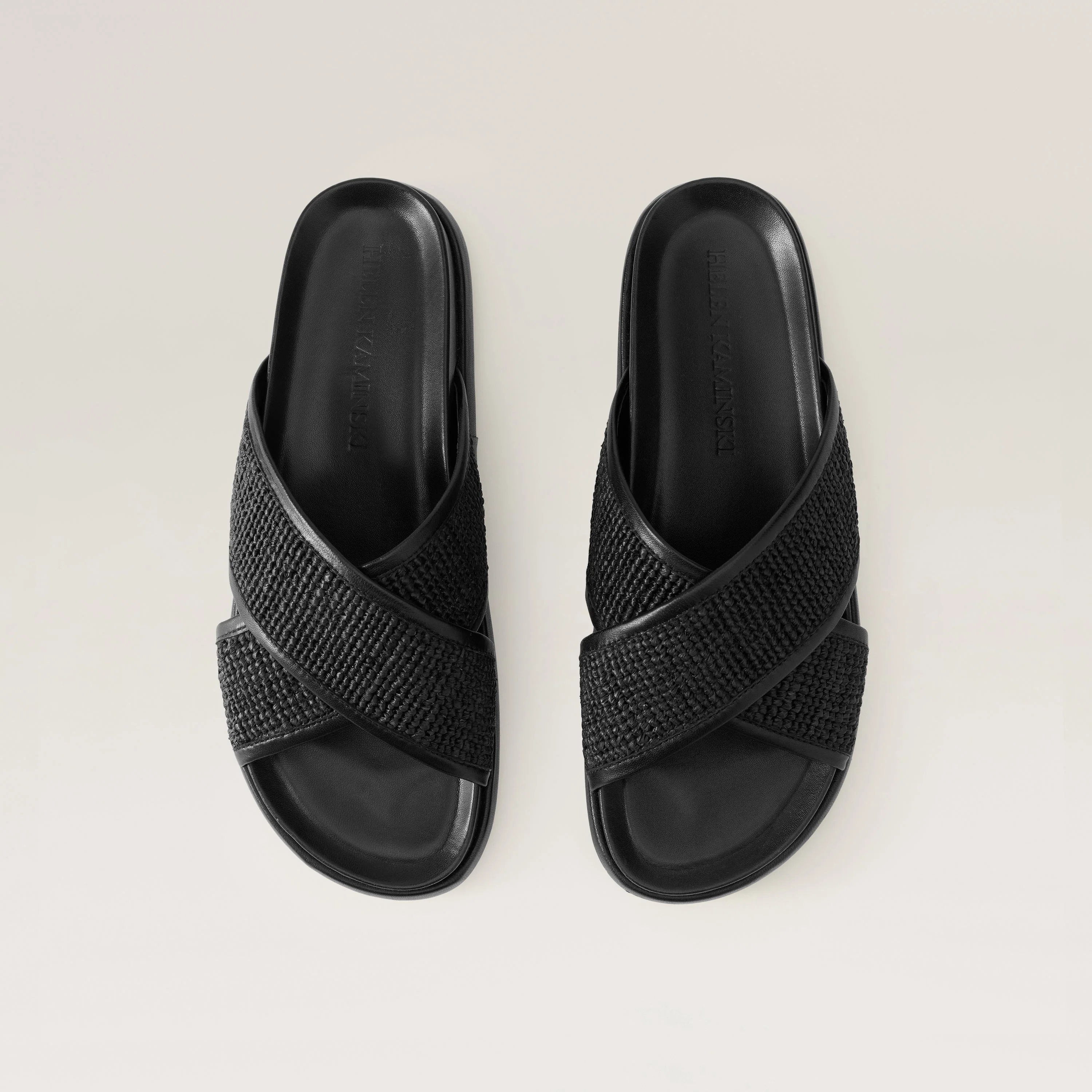 Freya Raffia Leather Slide - Image 3