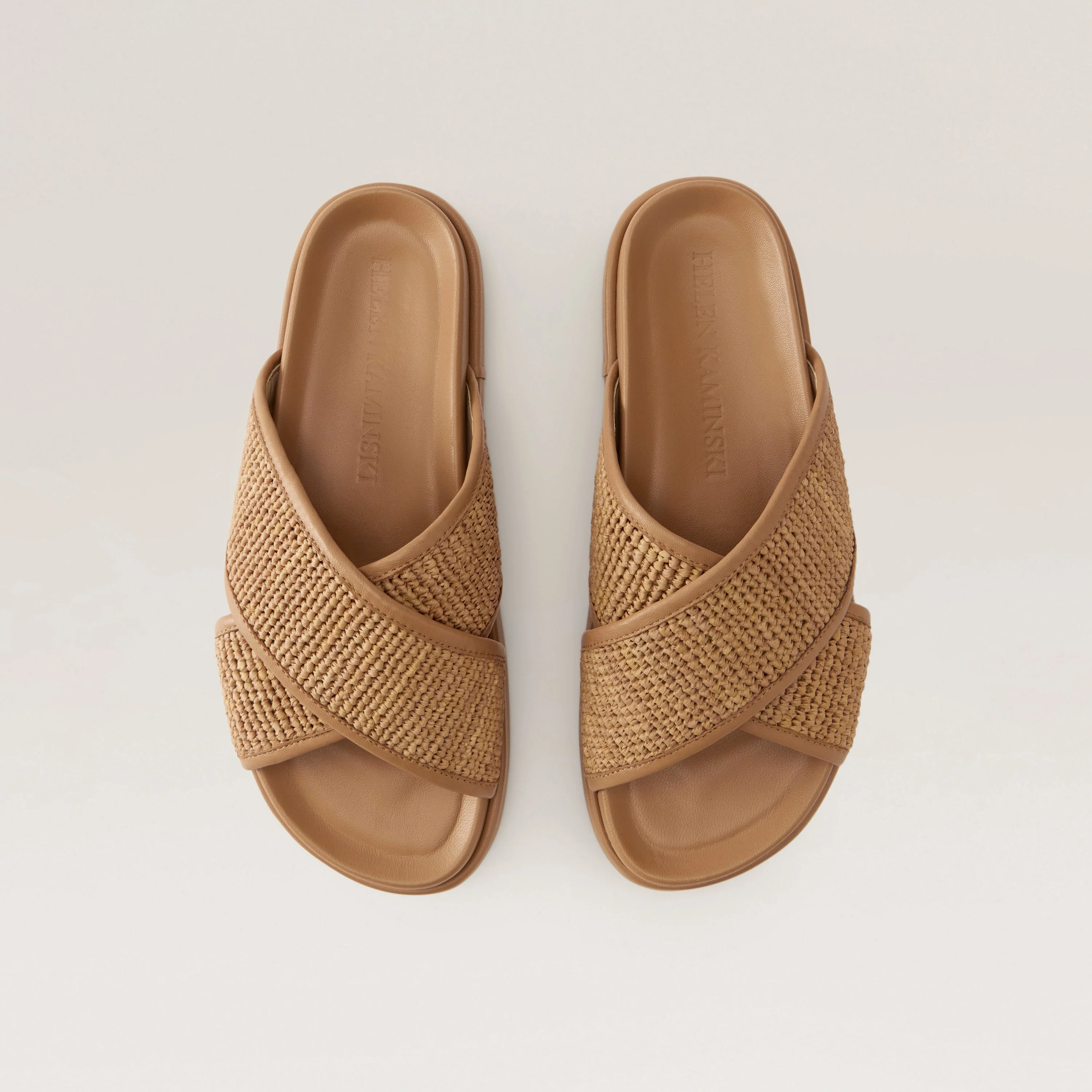 Freya Raffia Leather Slide - Image 2
