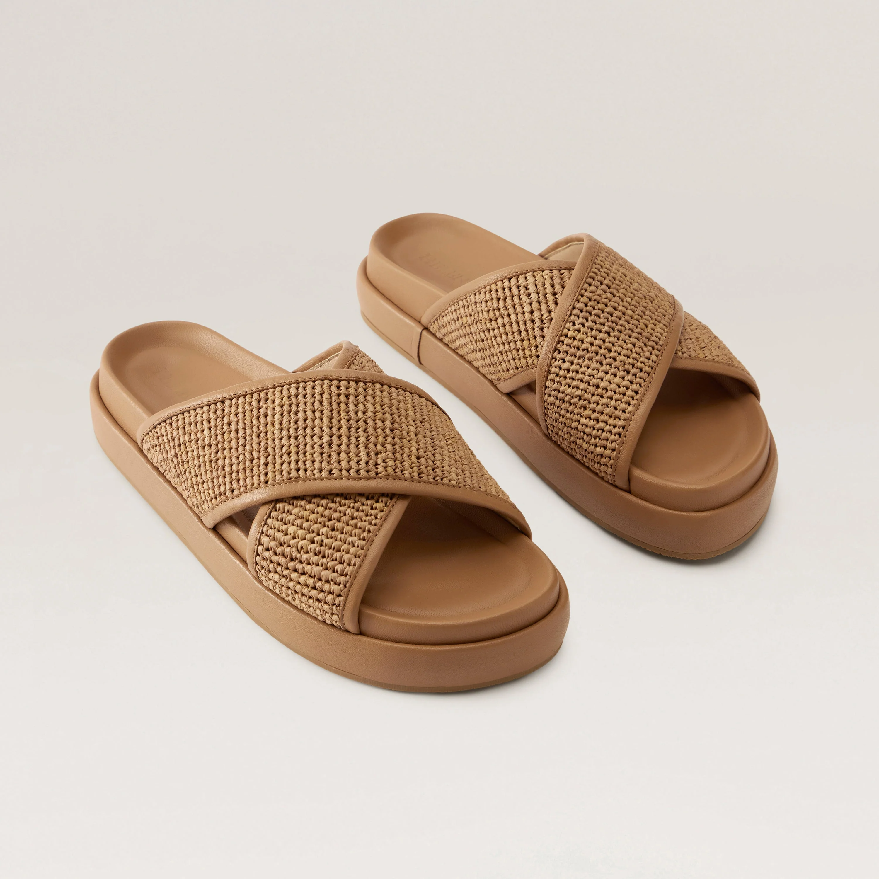 Freya Raffia Leather Slide - Image 4