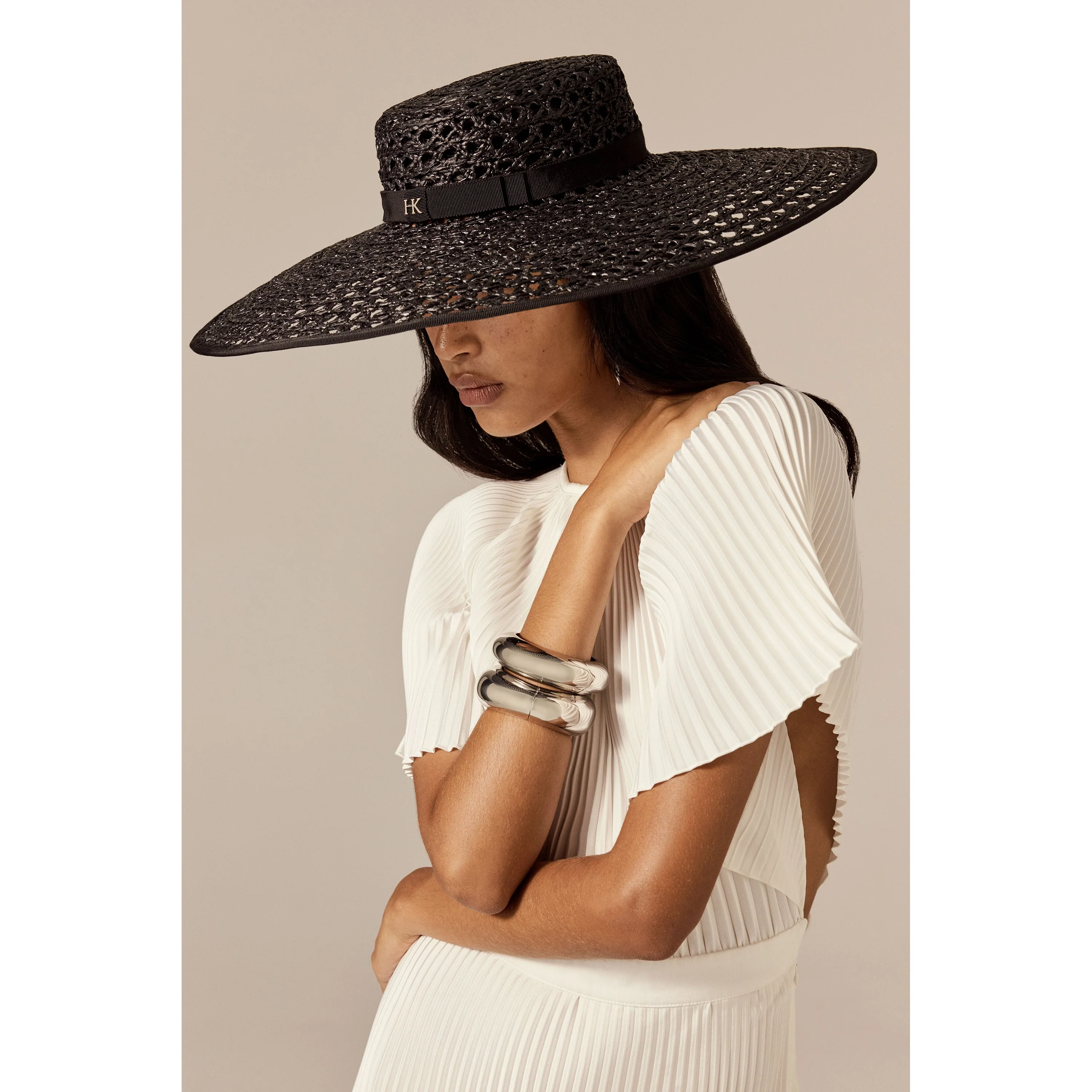 Kavya Raffia Lace Boater - Image 2
