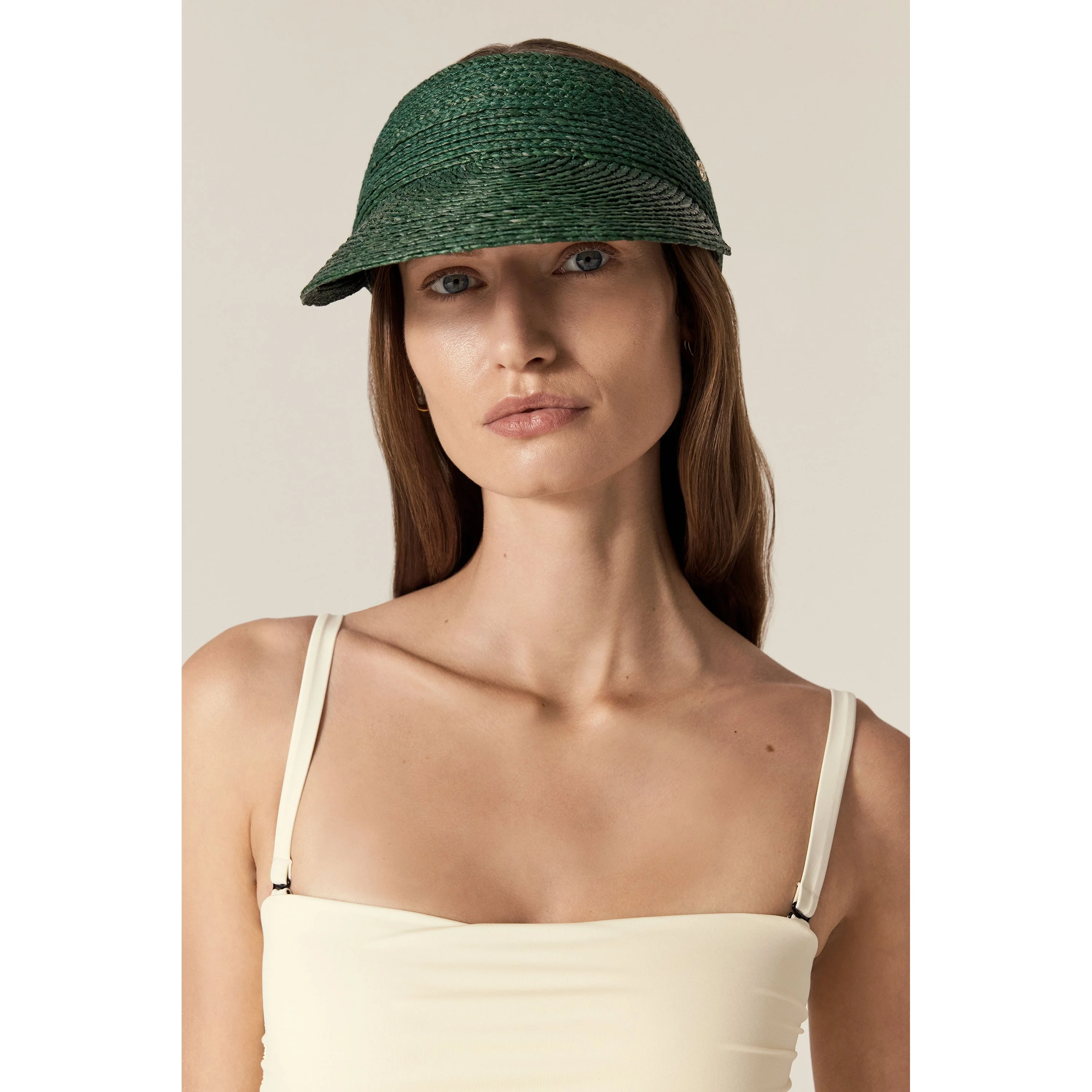 Kenna Raffia Braid Visor - Image 2