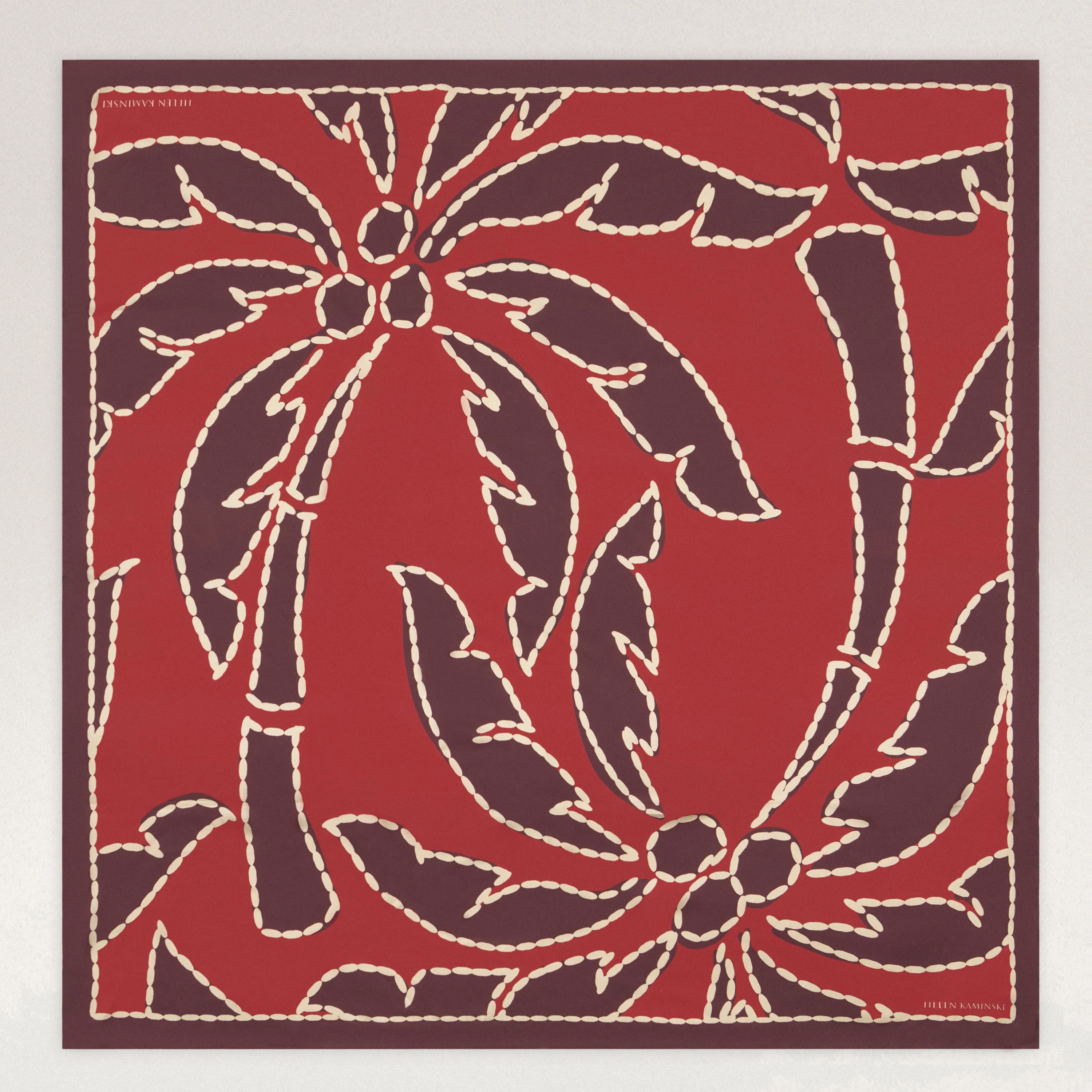 Komala Palm Silk Scarf - Image 7
