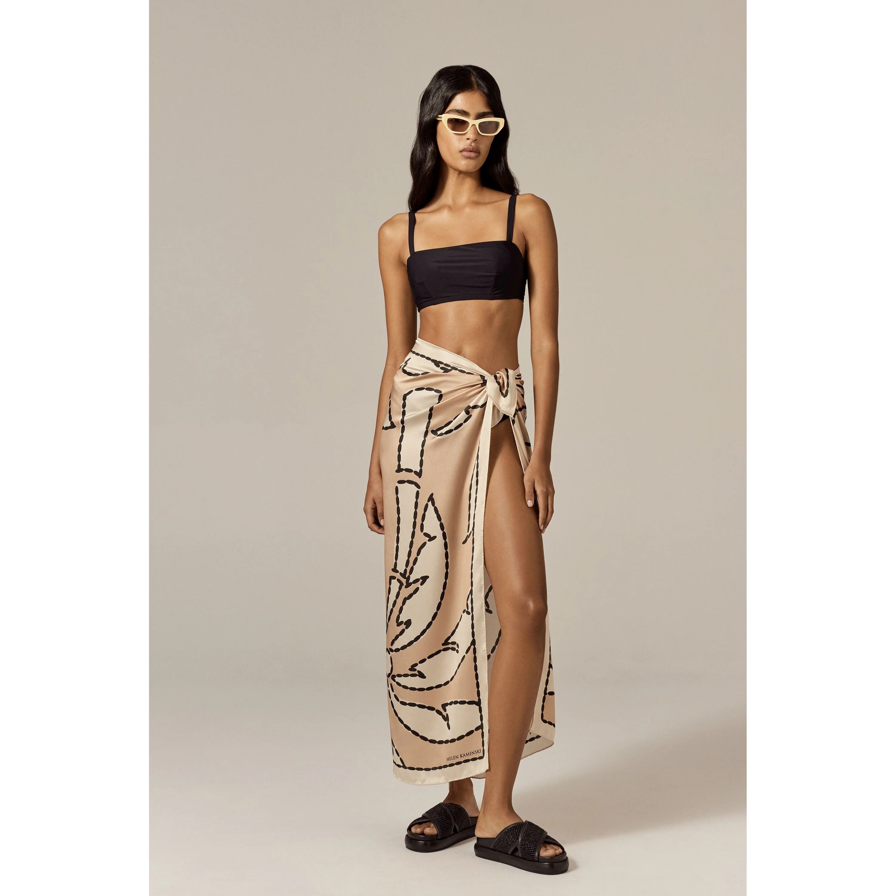 Komala Palm Silk Scarf - Image 4