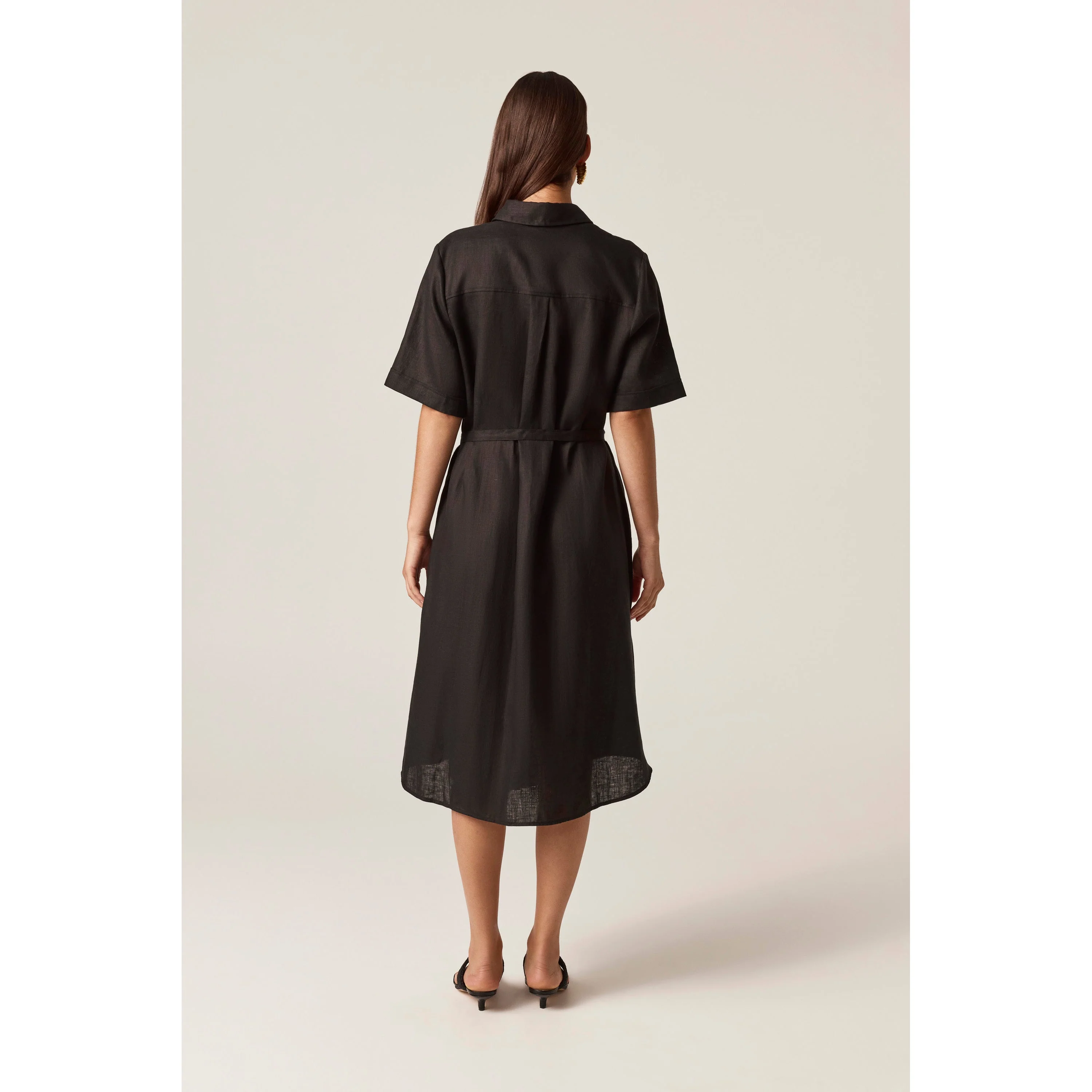 Linen Shirt Dress - Image 3