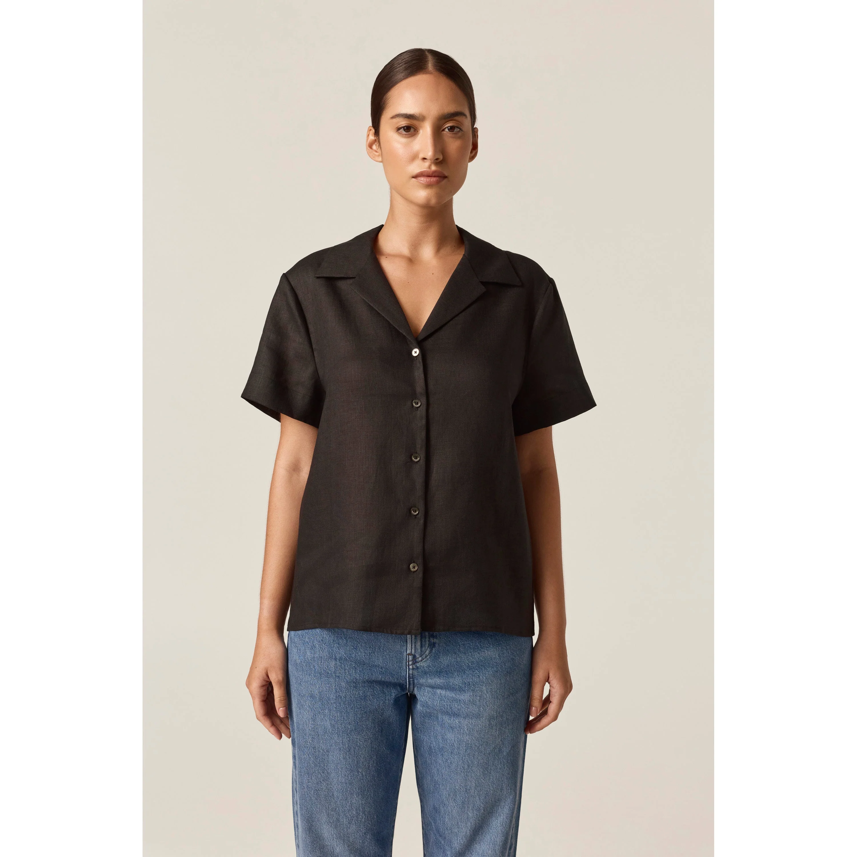 Linen Short Sleeve Shirt - Image 4