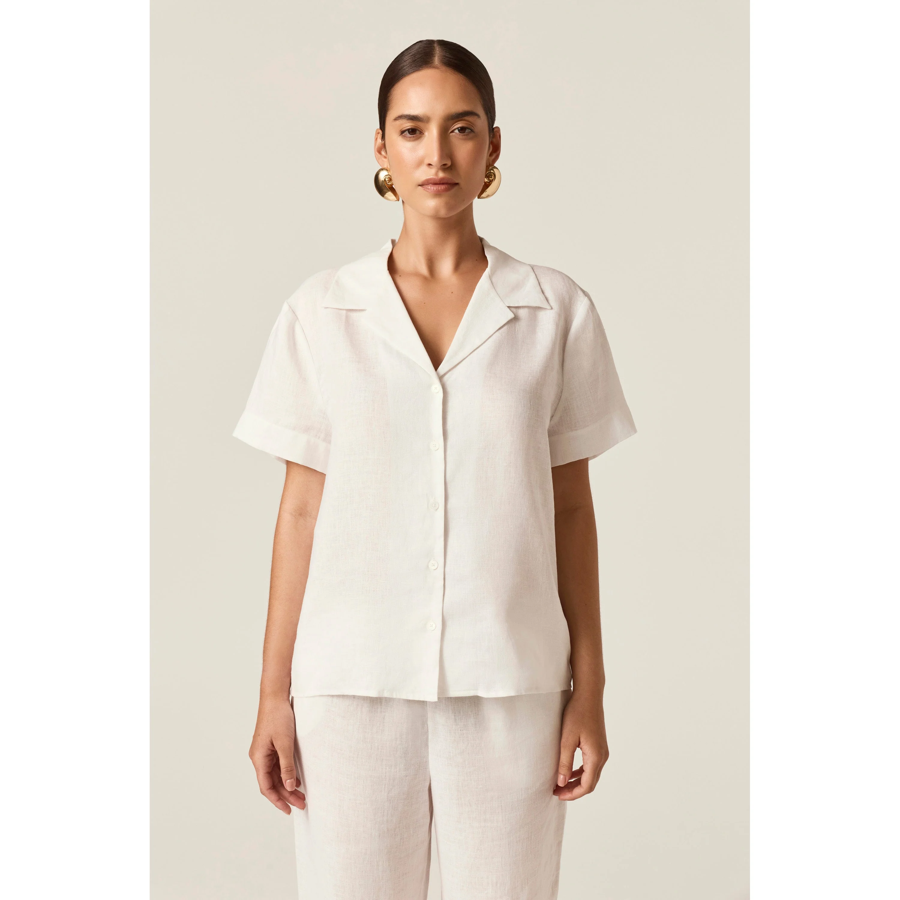 Linen Short Sleeve Shirt - Image 4