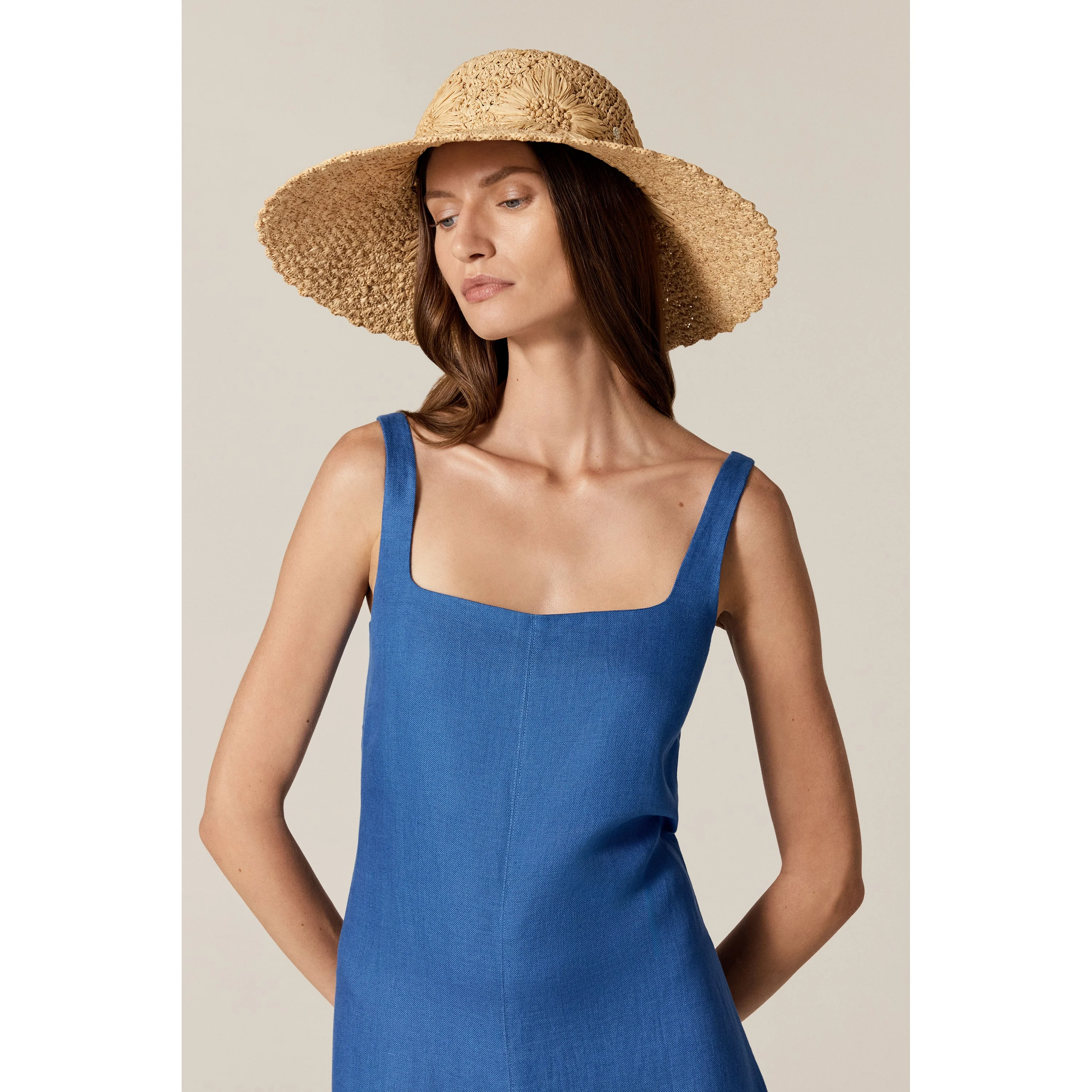 Nadia Raffia Crochet Sun Hat - Image 3
