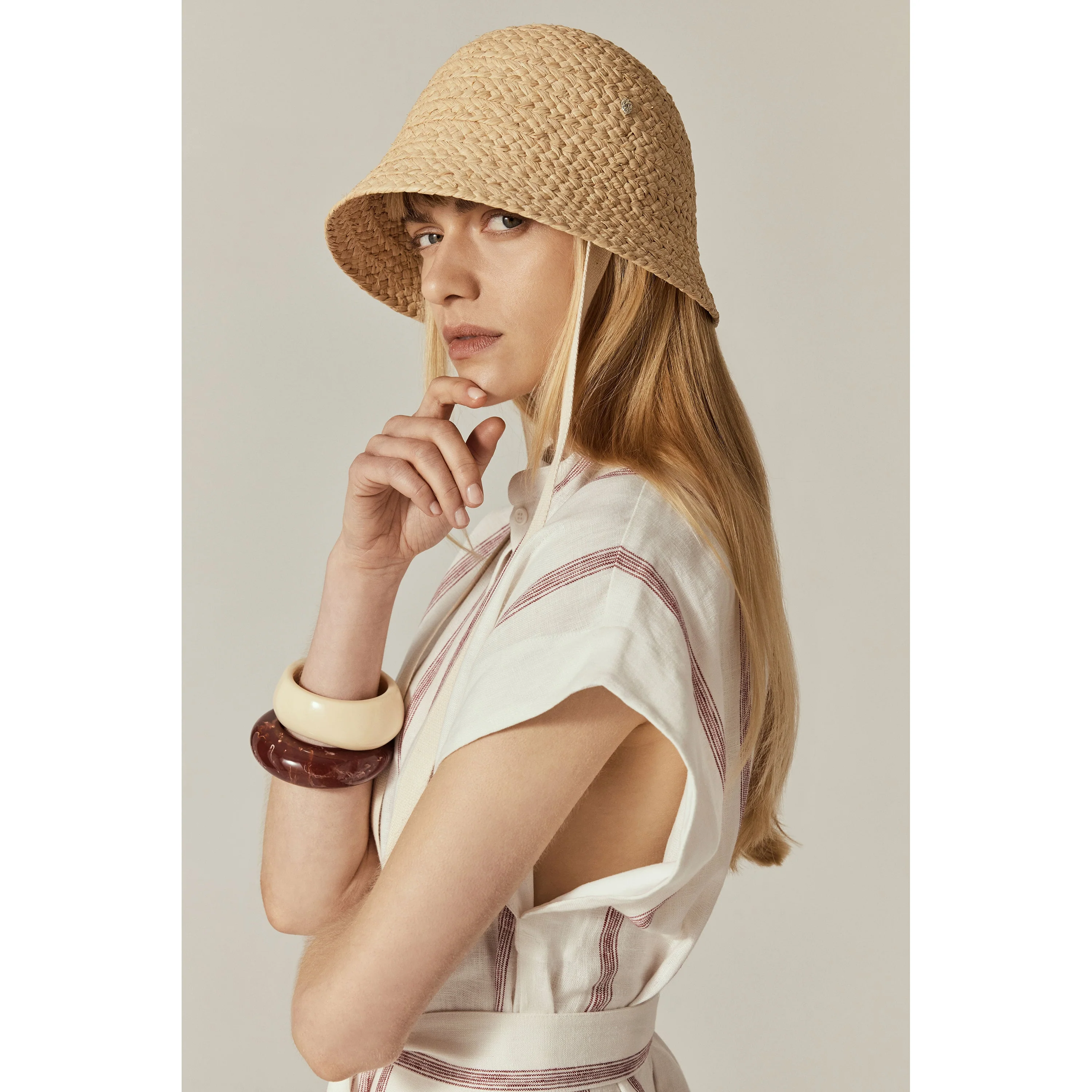 Passara Raffia Braid Cloche - Image 2