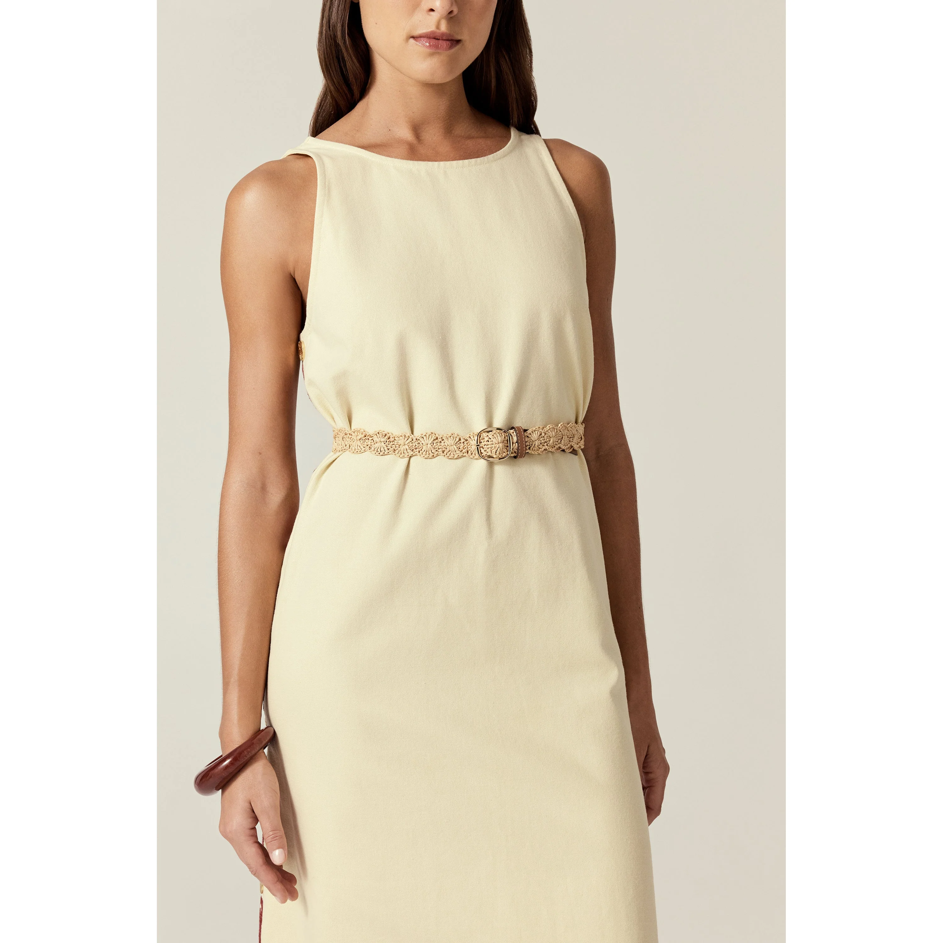 Sara Raffia Crochet Belt - Image 2