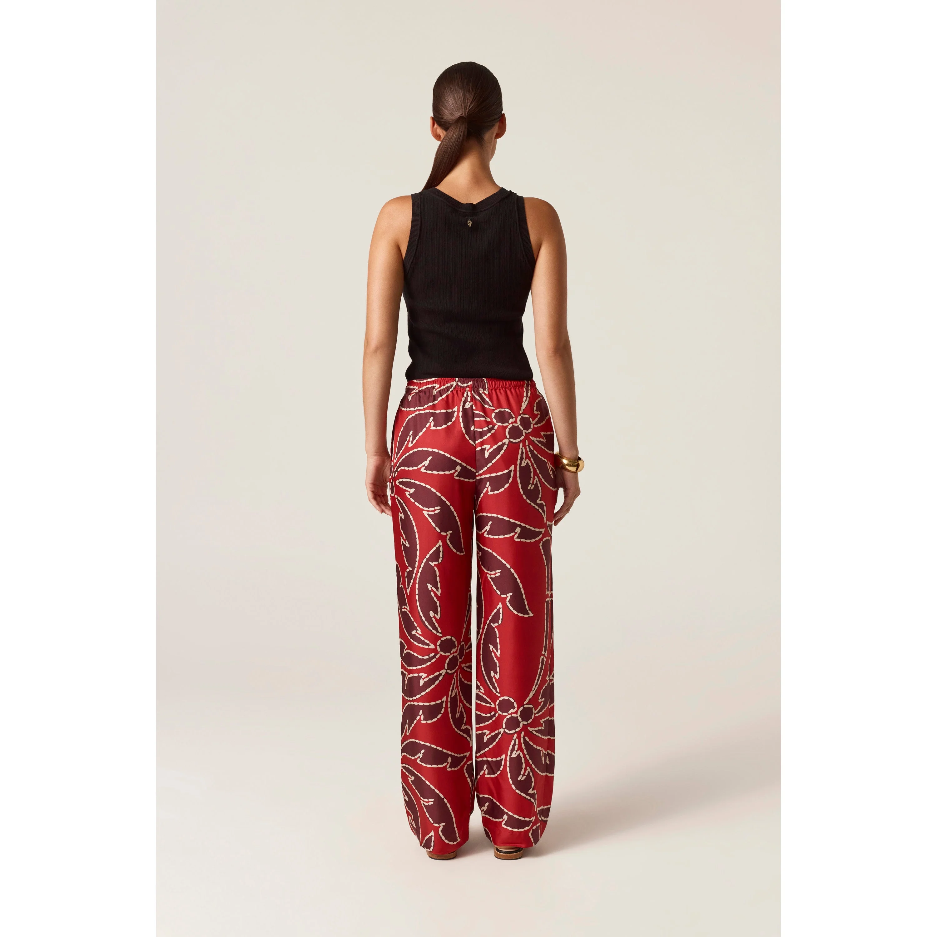 Silk Print Drawstring Pant - Image 3