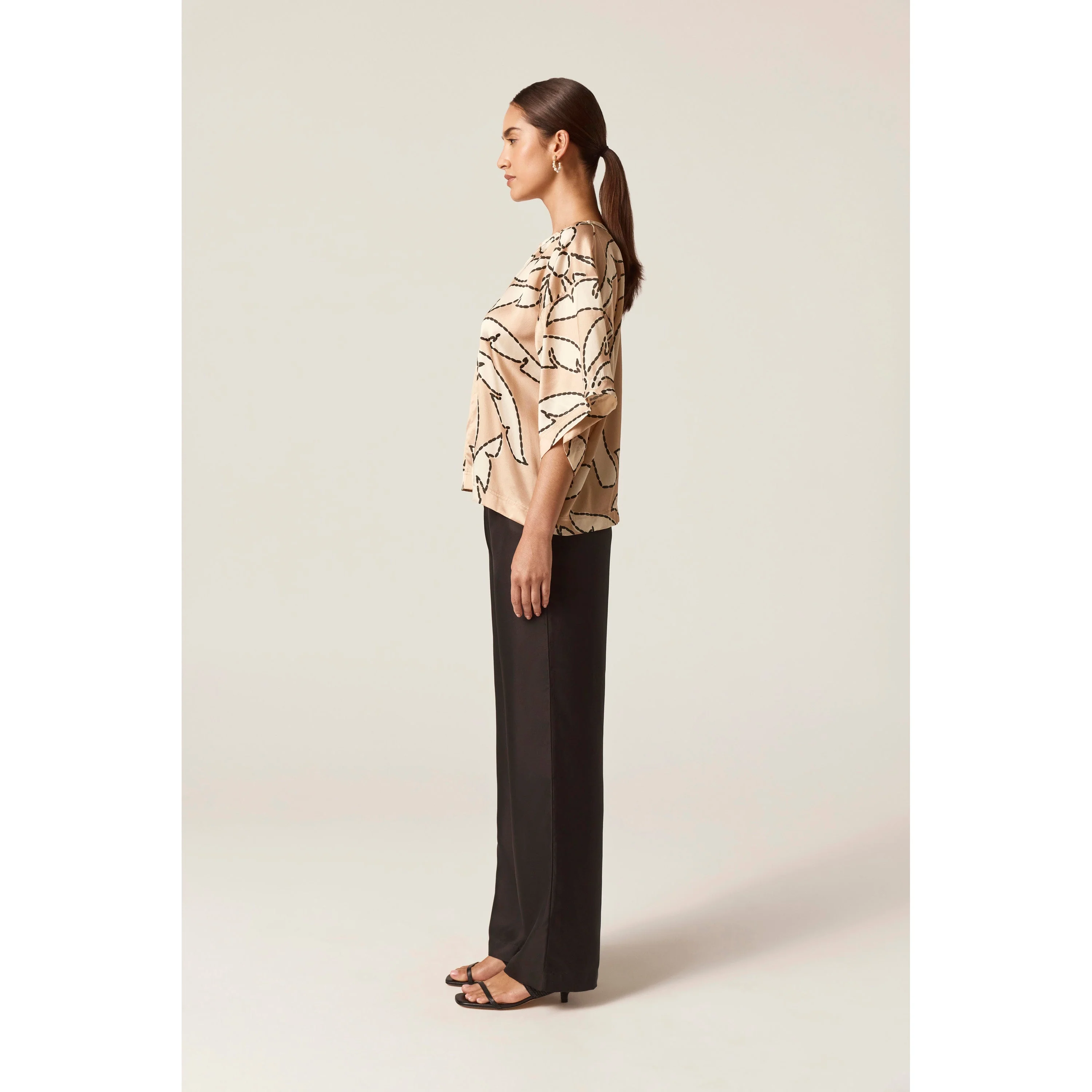 Silk Satin Print Top - Image 2