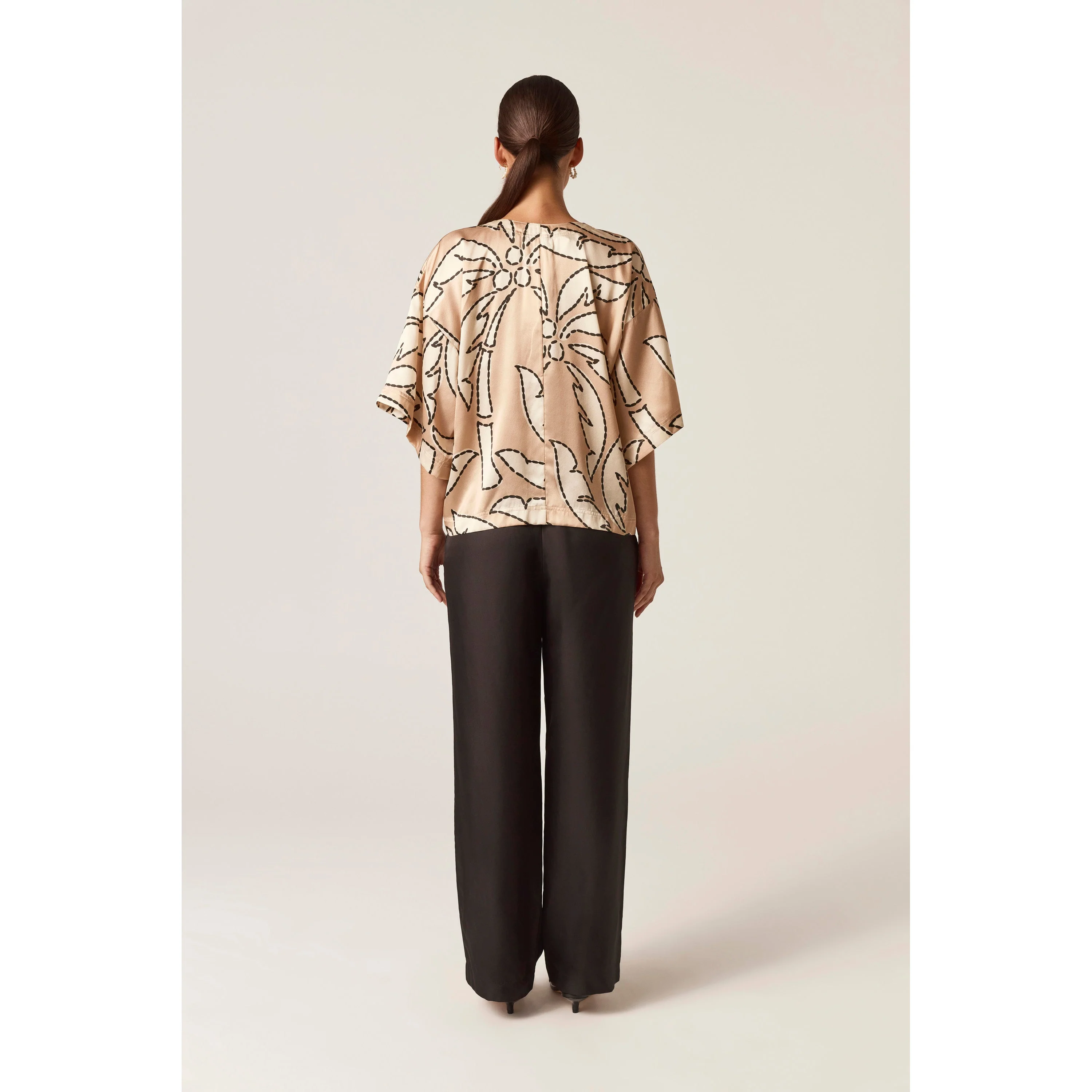 Silk Satin Print Top - Image 3