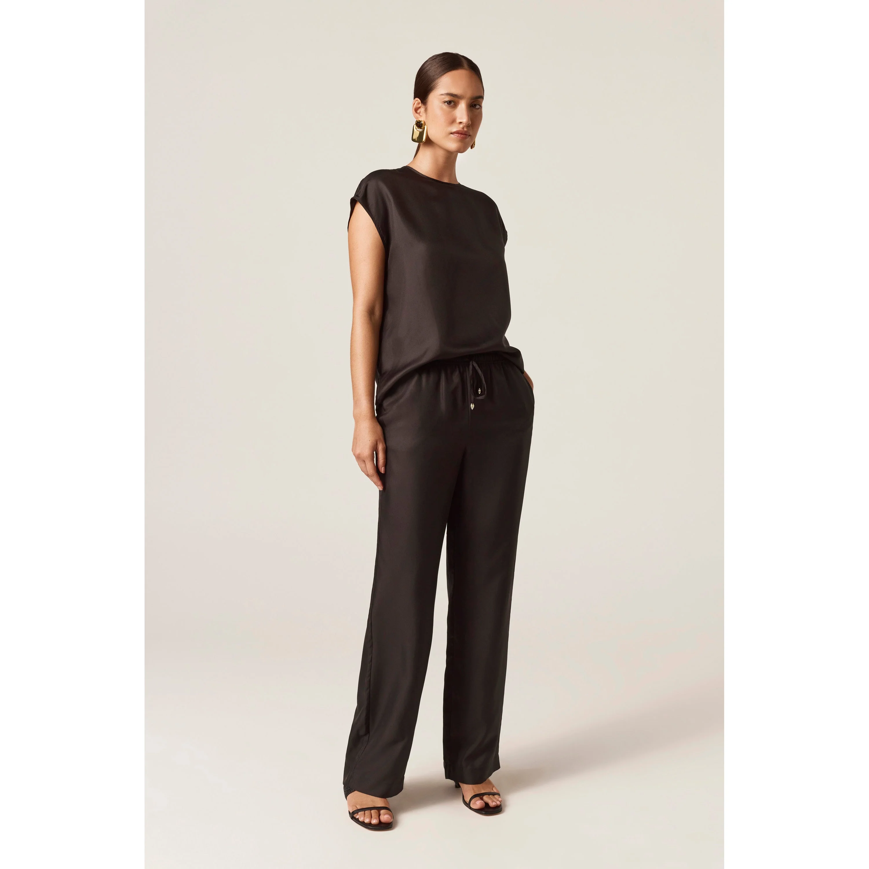 Silk Twill Drawstring Pant - Image 5