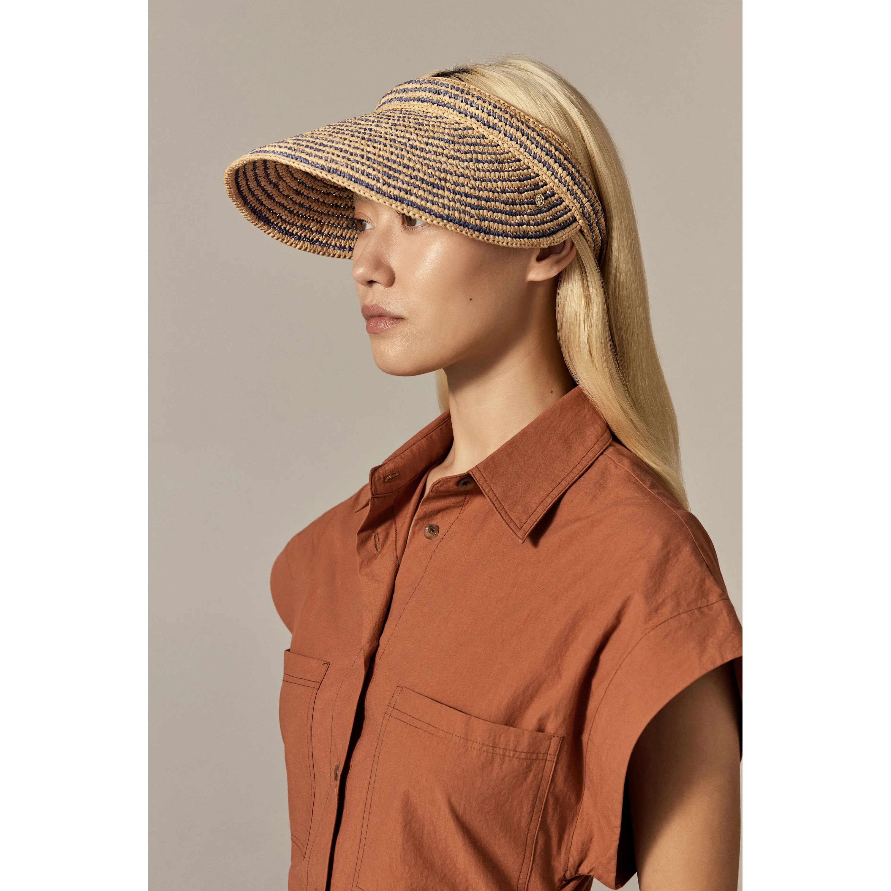 Sunlee Raffia Visor - Image 2