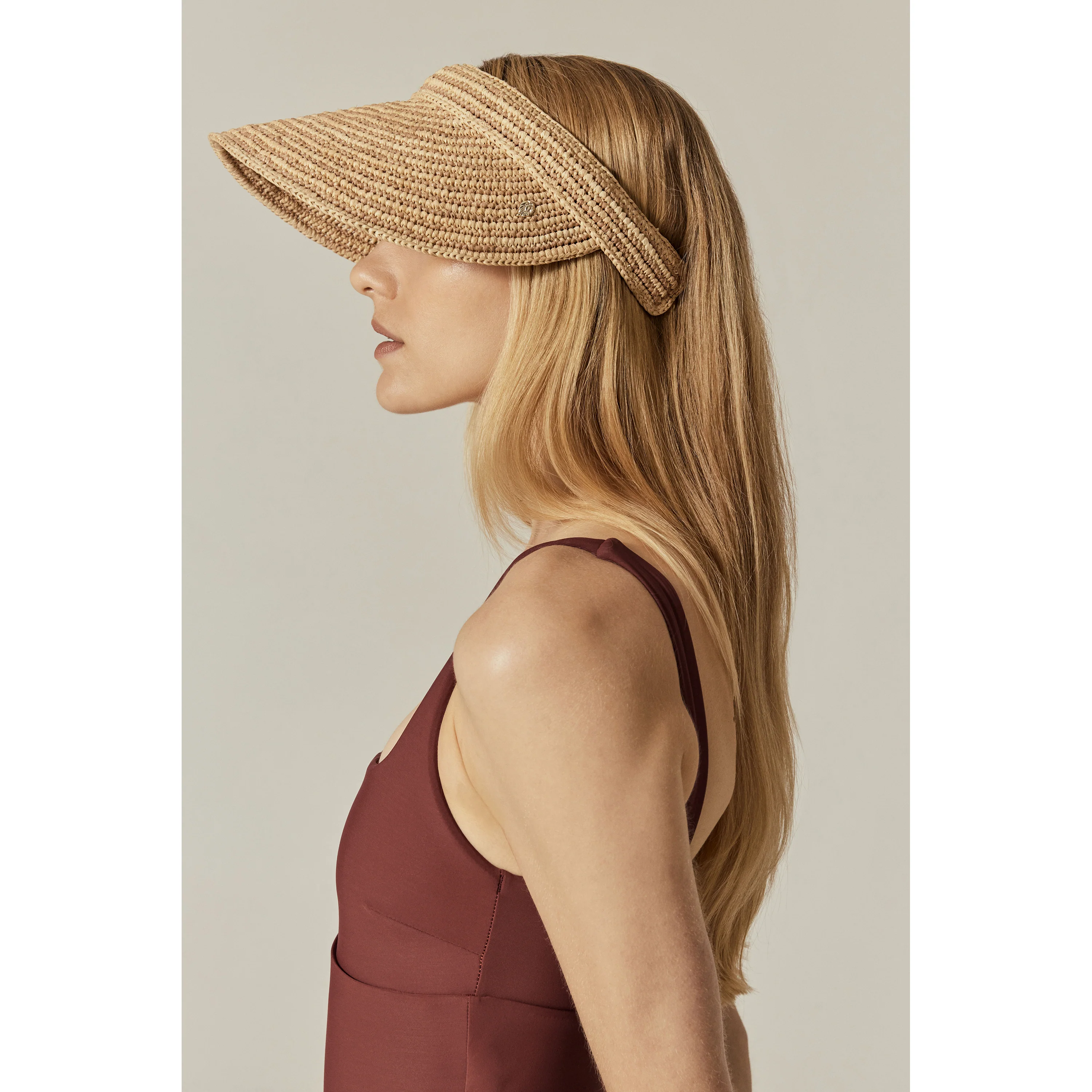 Sunlee Raffia Visor - Image 2